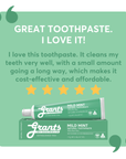 Grants Natural Toothpaste MILD MINT (Fluoride Free) 110g