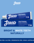 Grants Natural Toothpaste WHITENING (Fluoride Free) 110g