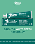 Grants Natural Toothpaste WHITENING (Fluoride Free) 110g