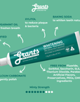 Grants Natural Toothpaste WHITENING (Fluoride Free) 110g