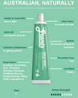 Grants Natural Toothpaste MILD MINT | Fluoride Free 110g