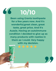 Grants Natural Toothpaste MILD MINT | Fluoride Free 110g