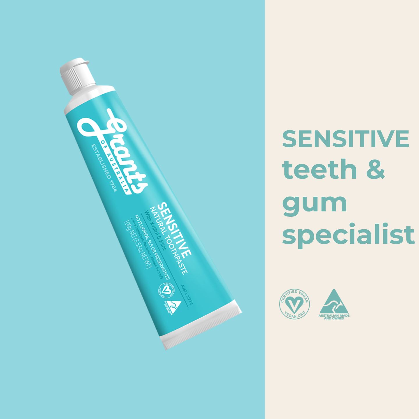 Grants of Australia Natural Toothpaste PROPOLIS FLUORIDE FREE 110g