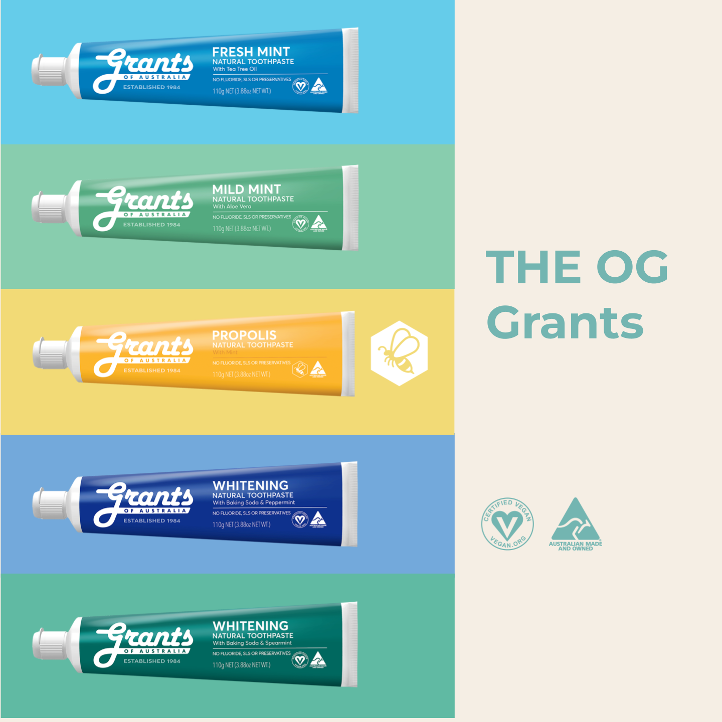 Grants Natural Toothpaste COMPLETE CARE with Fluoride 110g