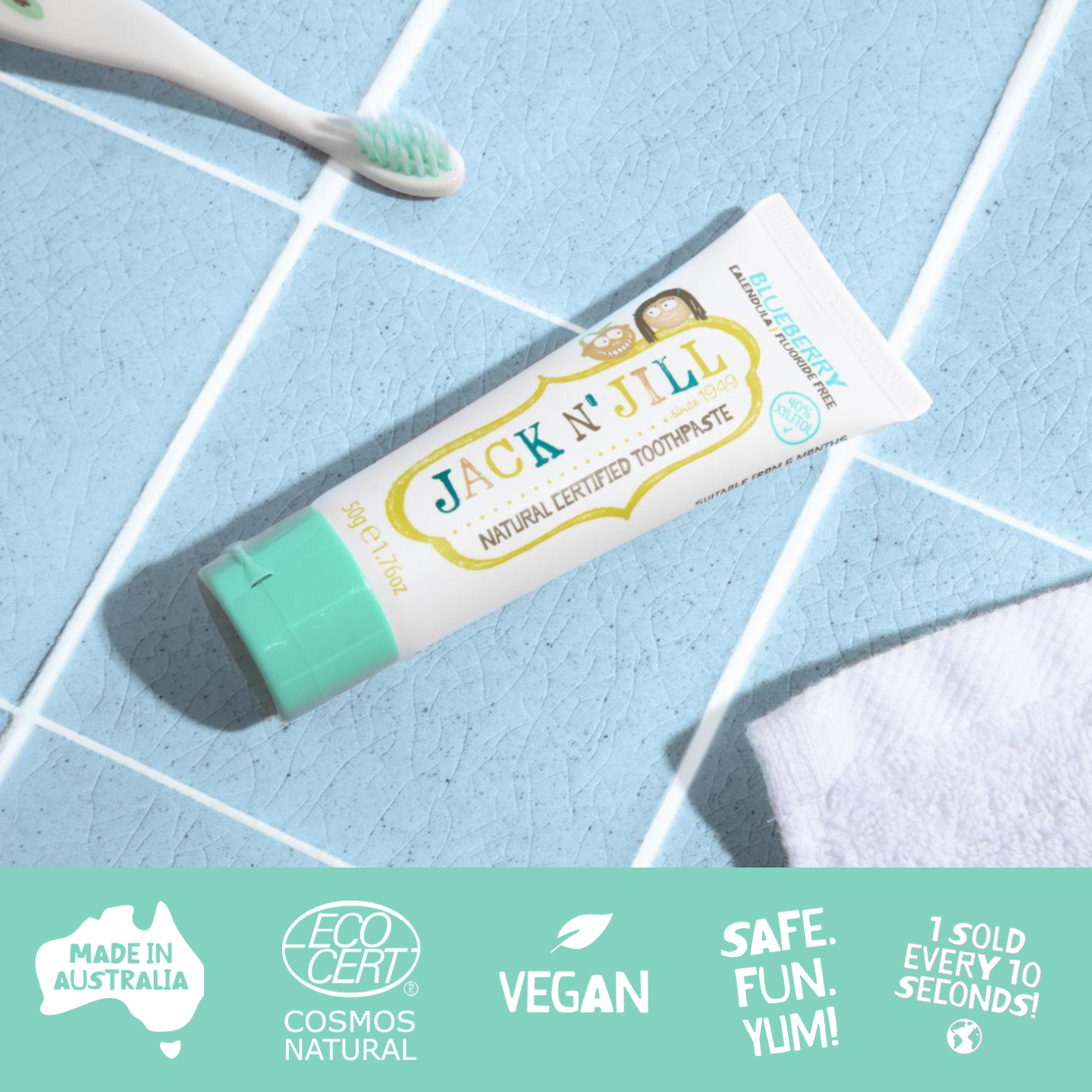 Jack N&#39; Jill Natural Toothpaste 50g