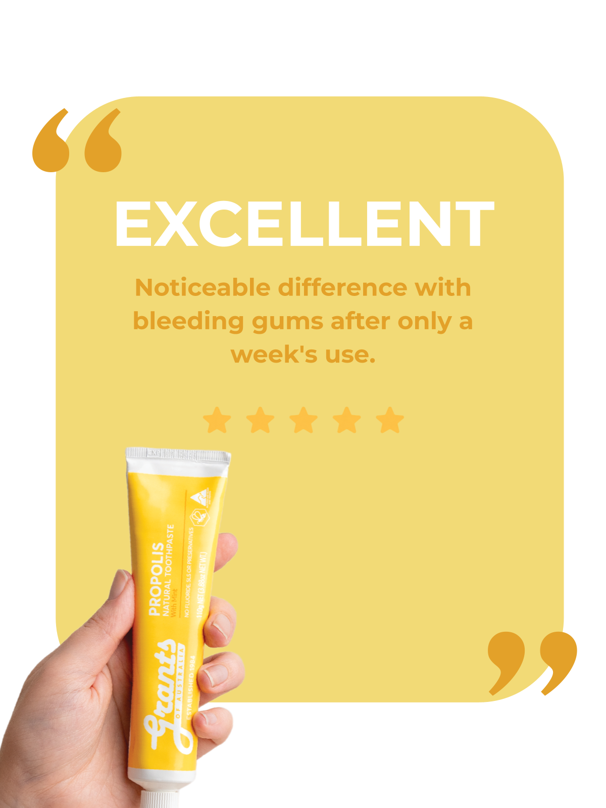 Grants Natural Toothpaste PROPOLIS | Fluoride Free 110g