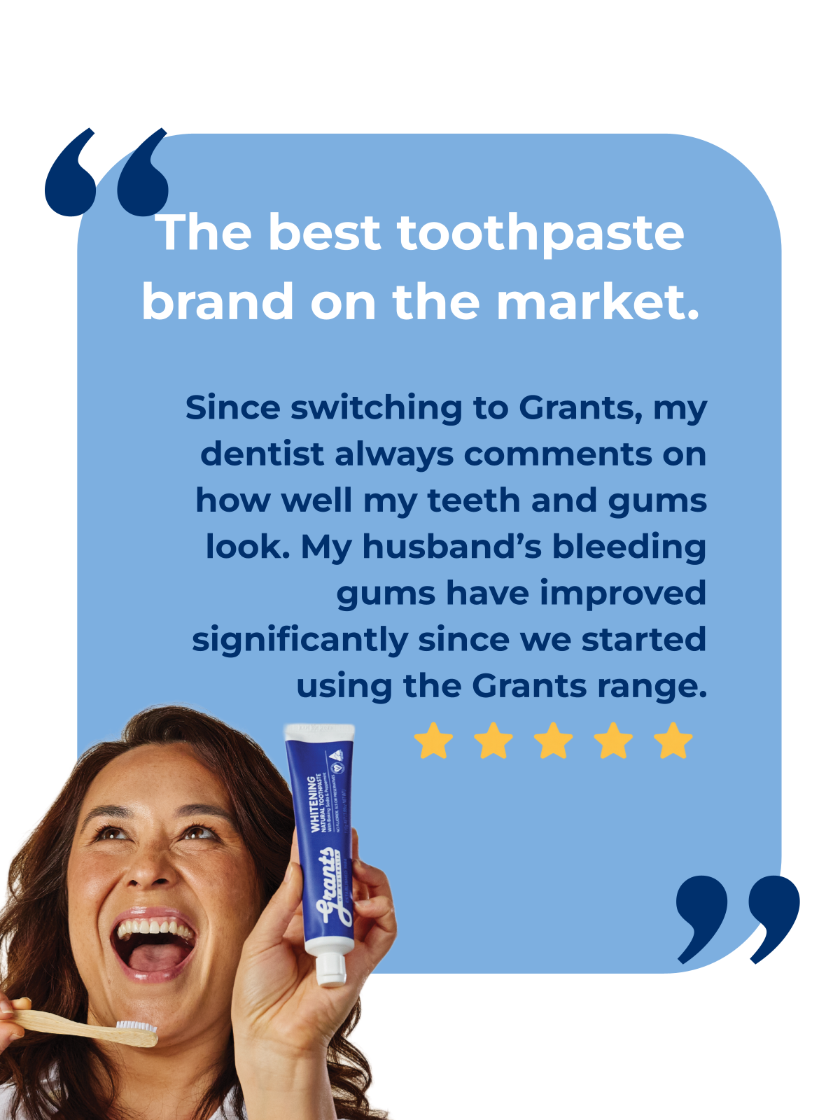 Grants Natural Toothpaste WHITENING | Fluoride Free 110g